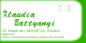 klaudia battyanyi business card